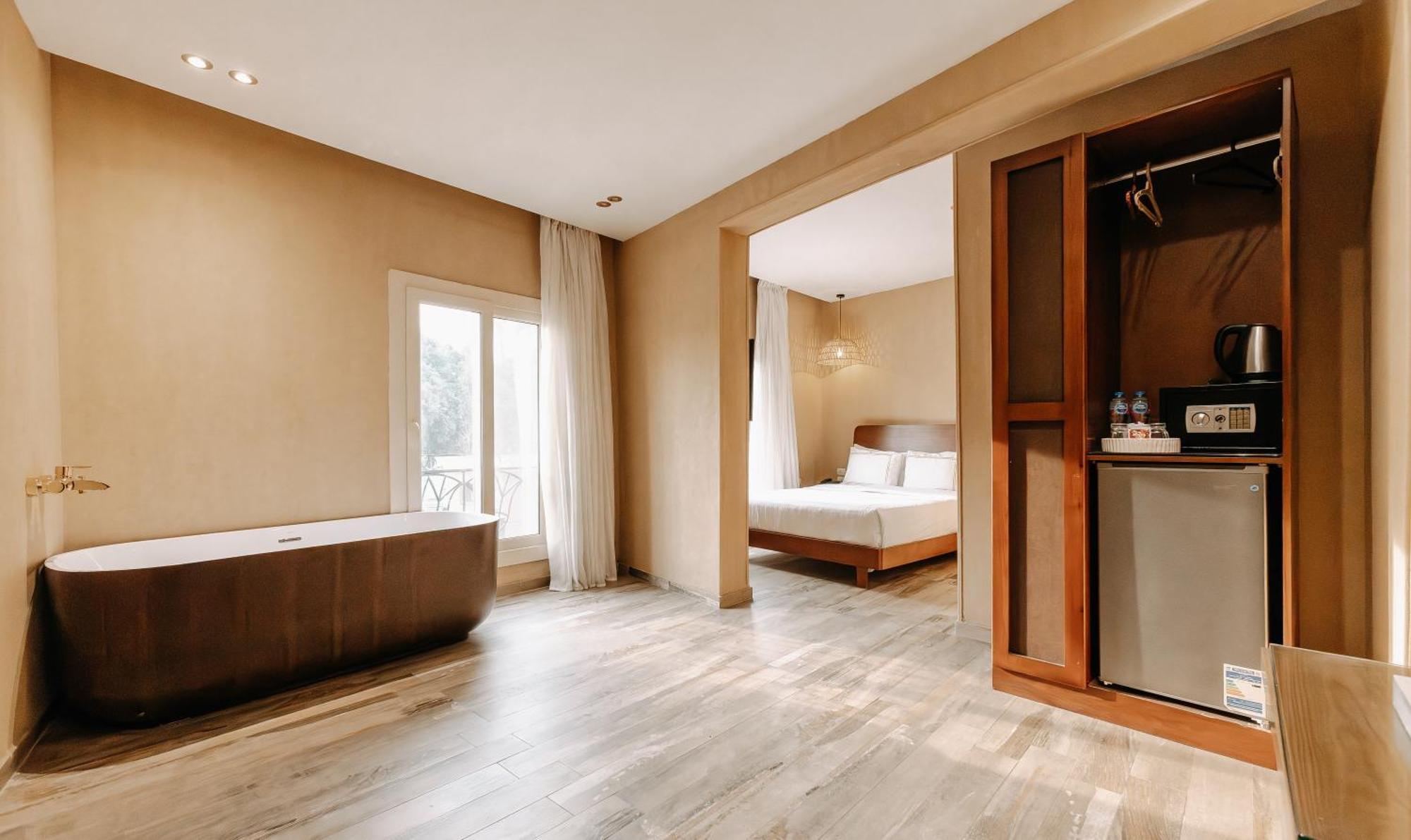 Almas Pyramids View Hotel Kafret el-Gabal 外观 照片