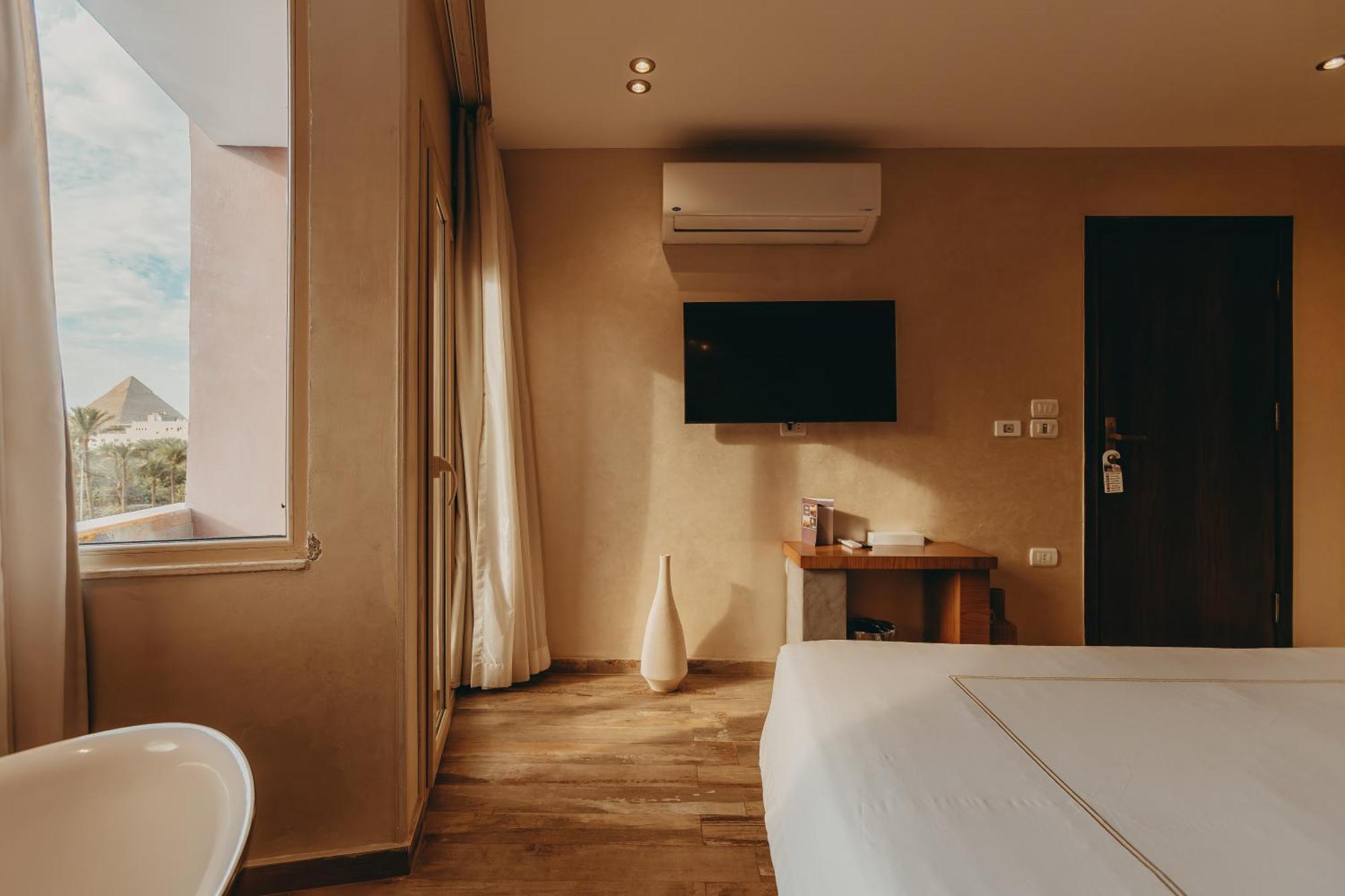 Almas Pyramids View Hotel Kafret el-Gabal 外观 照片